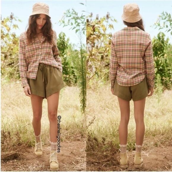 THE GREAT. Multicolor Plaid Button Down Shirt - Picture 2 of 6